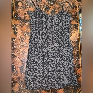 Black and grey cheetah print body con mini dress!!